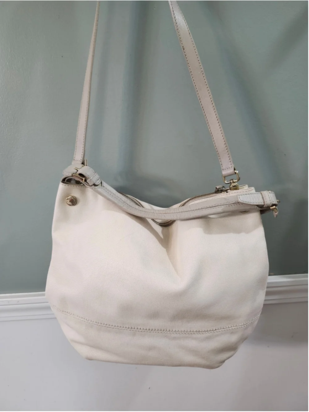 Furla Hobo Bag One Size White Gold